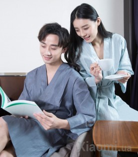Халат Xiaomi ZaxArt Linen Couple Nightgown Grey 180/100A